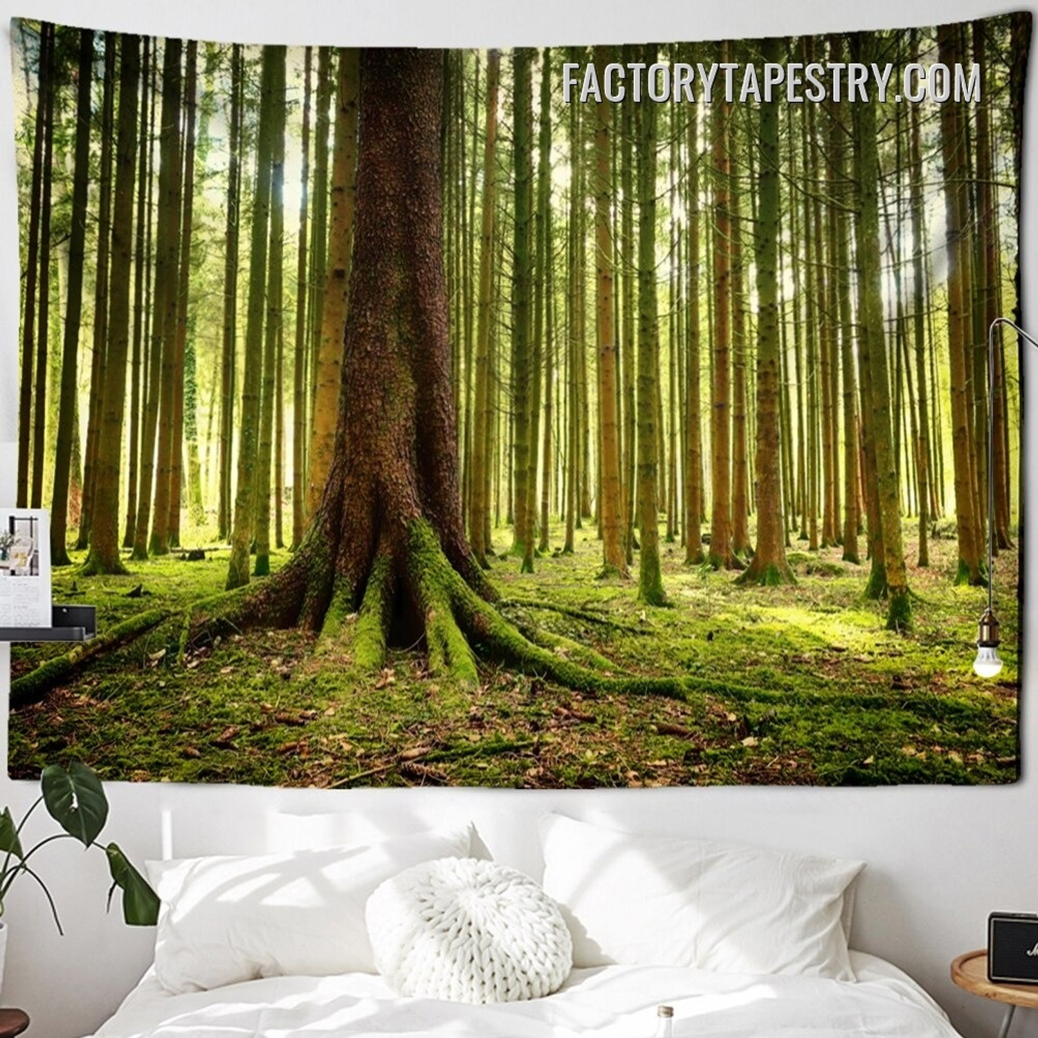 Wild Trees Nature Forest Landscape Modern Wall Hanging Tapestry for Bedroom Dorm Home Decoration
