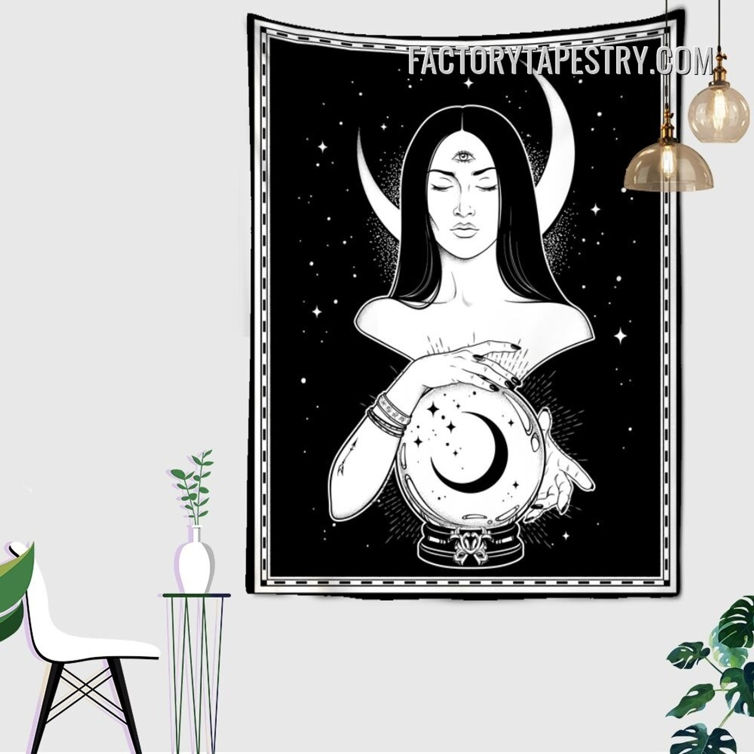 Prophetess Women Bohemian Tarot Tapestry Wall Hanging Art