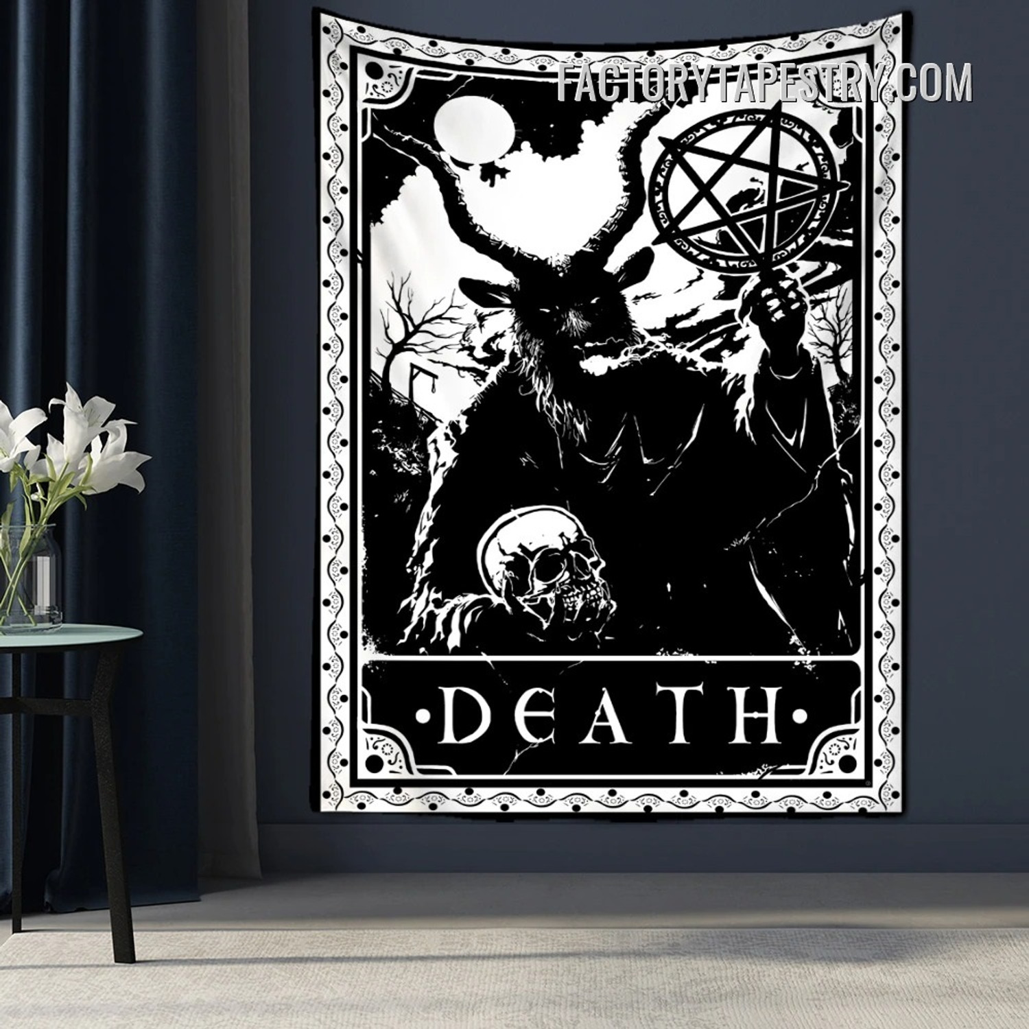 Death I Bohemian Tarot Wall Hanging Tapestry
