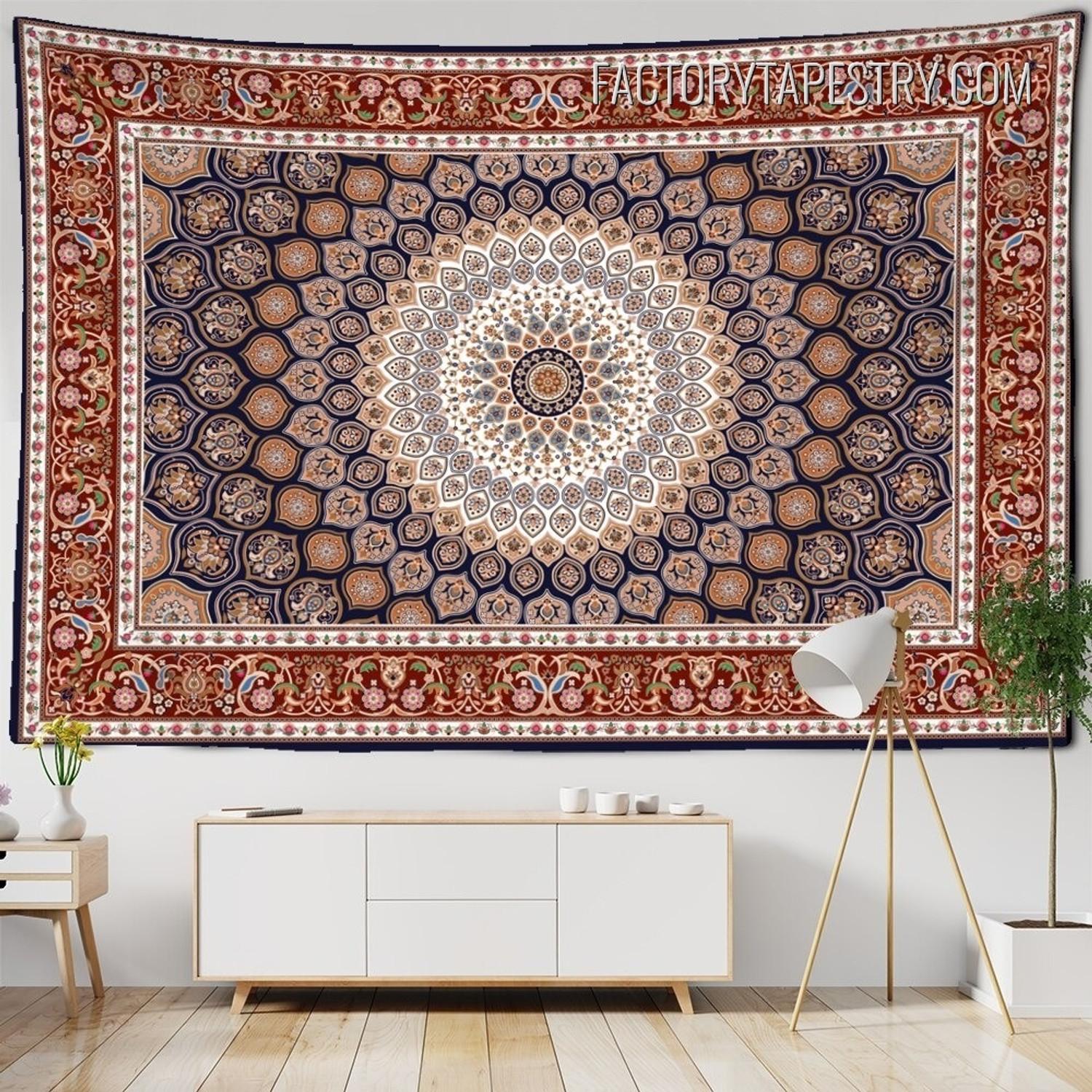 Mandala Texture Design Bohemian Wall Hanging Tapestry for Home Decoration