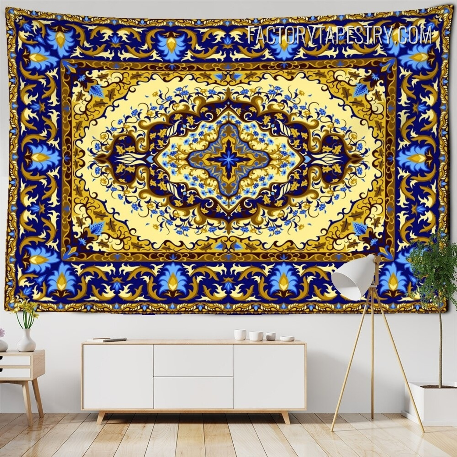 Persian Texture Abstract Bohemian Wall Hanging Tapestry for Home Decoration