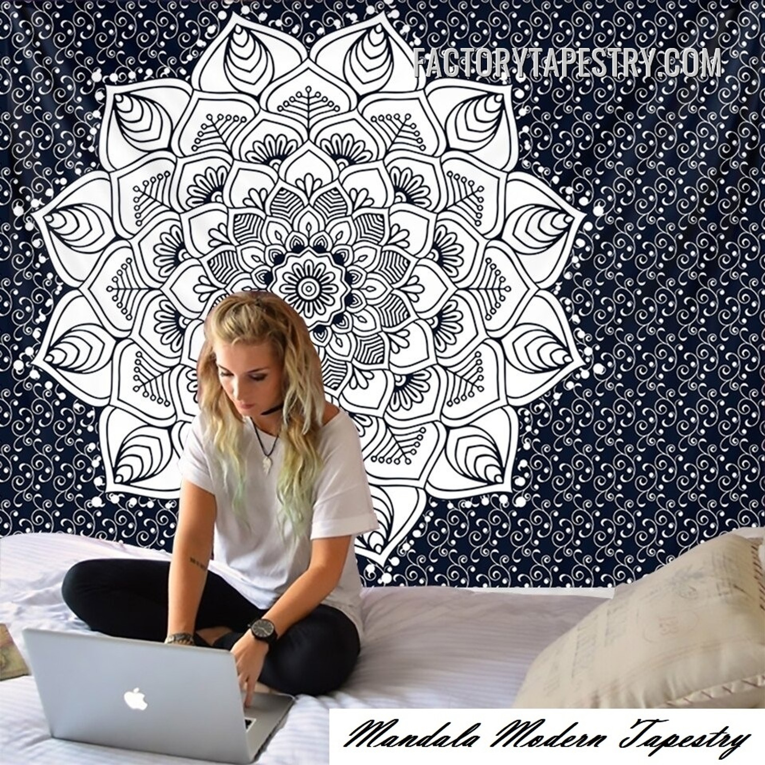 Mandala Design III Modern Wall Art Tapestry