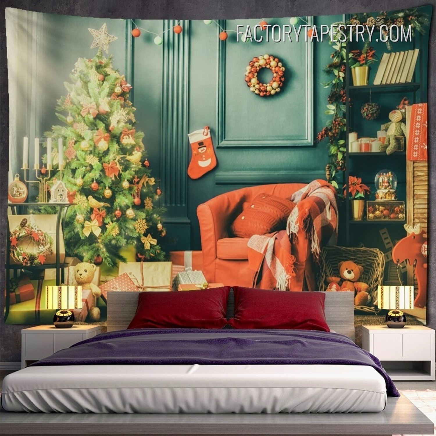 Creative Christmas Decorations Modern Wall Hanging Tapestry for Living Home Decoration