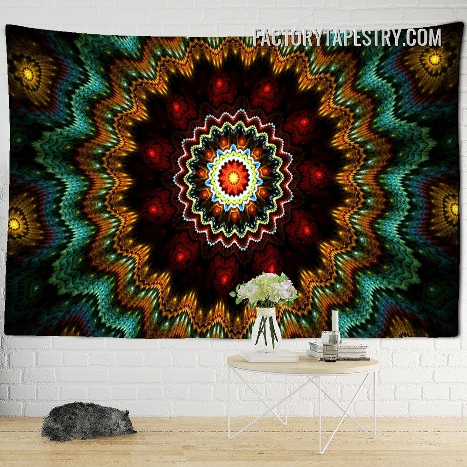 Mandala Design V Psychedelic Tapestry Wall Hanging Art