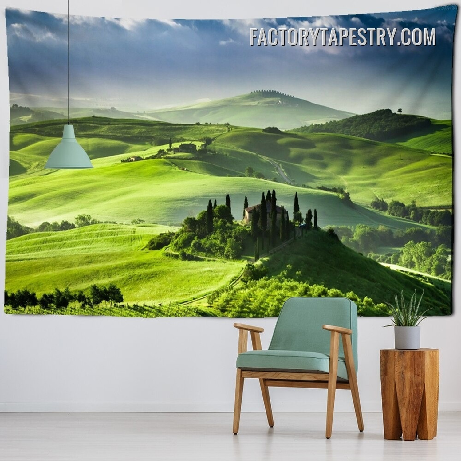 Meadow Modern Nature Landscape Wall Hanging Tapestry