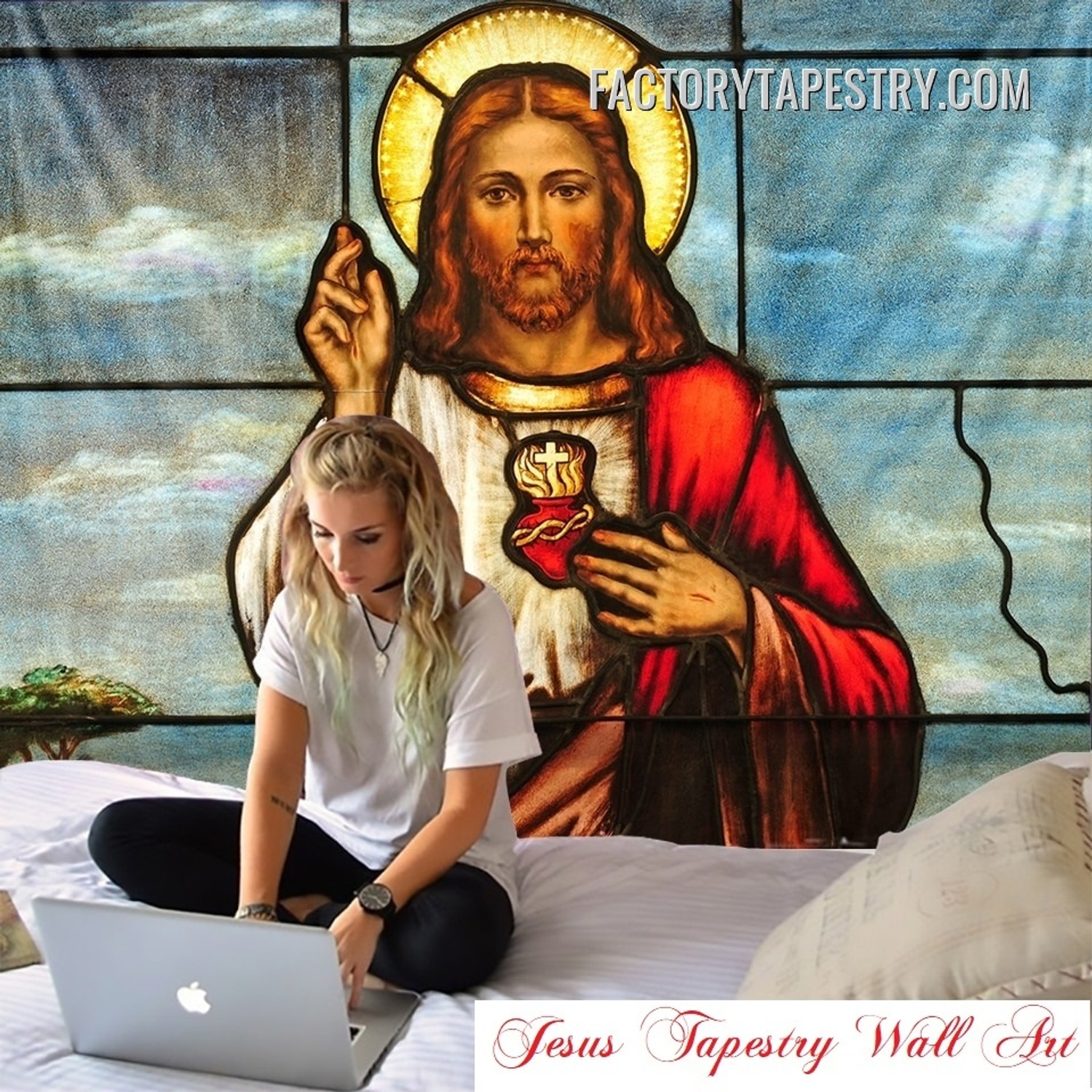 Jesus Spiritual Wall Hanging Art Tapestry