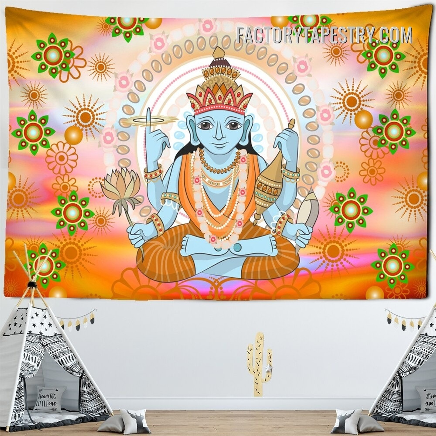 Indian God Spiritual Modern Wall Hanging Tapestry