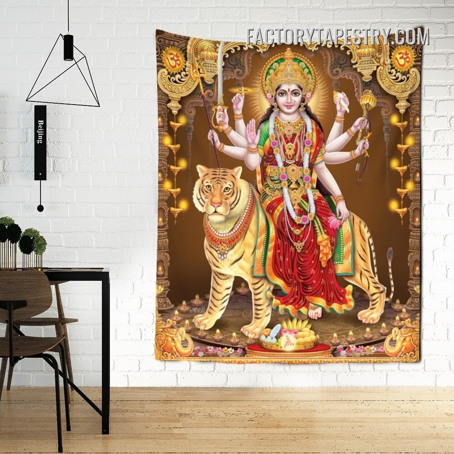 Indian Goddess Spiritual Modern Wall Hanging Tapestry Art