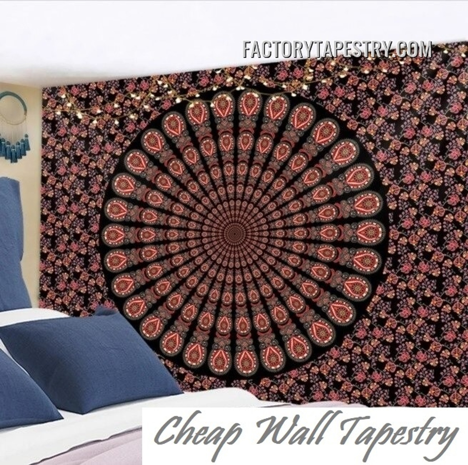 Round Mandala Design V Wall Hanging Tapestry