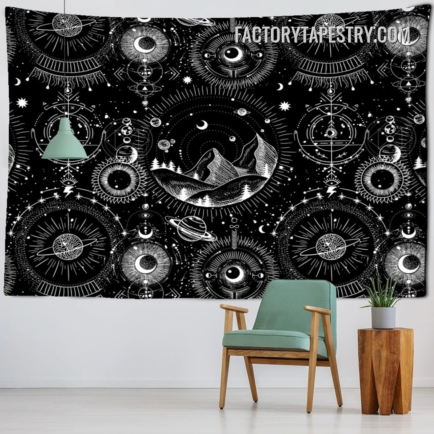 Zodiac Constellation IV Bohemian Wall Hanging Tapestry