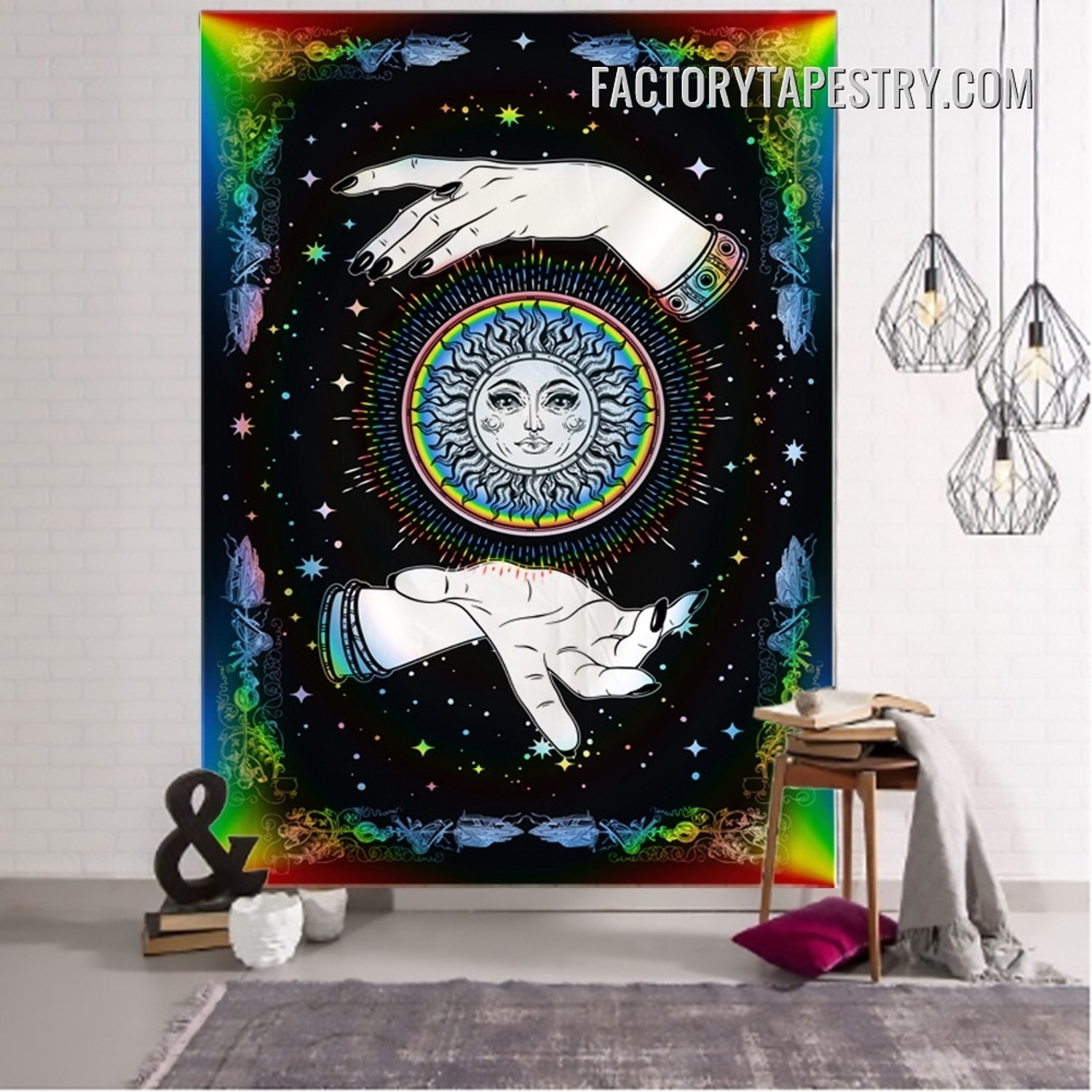 Mandala Sun Tarot Psychedelic Wall Hanging Tapestry