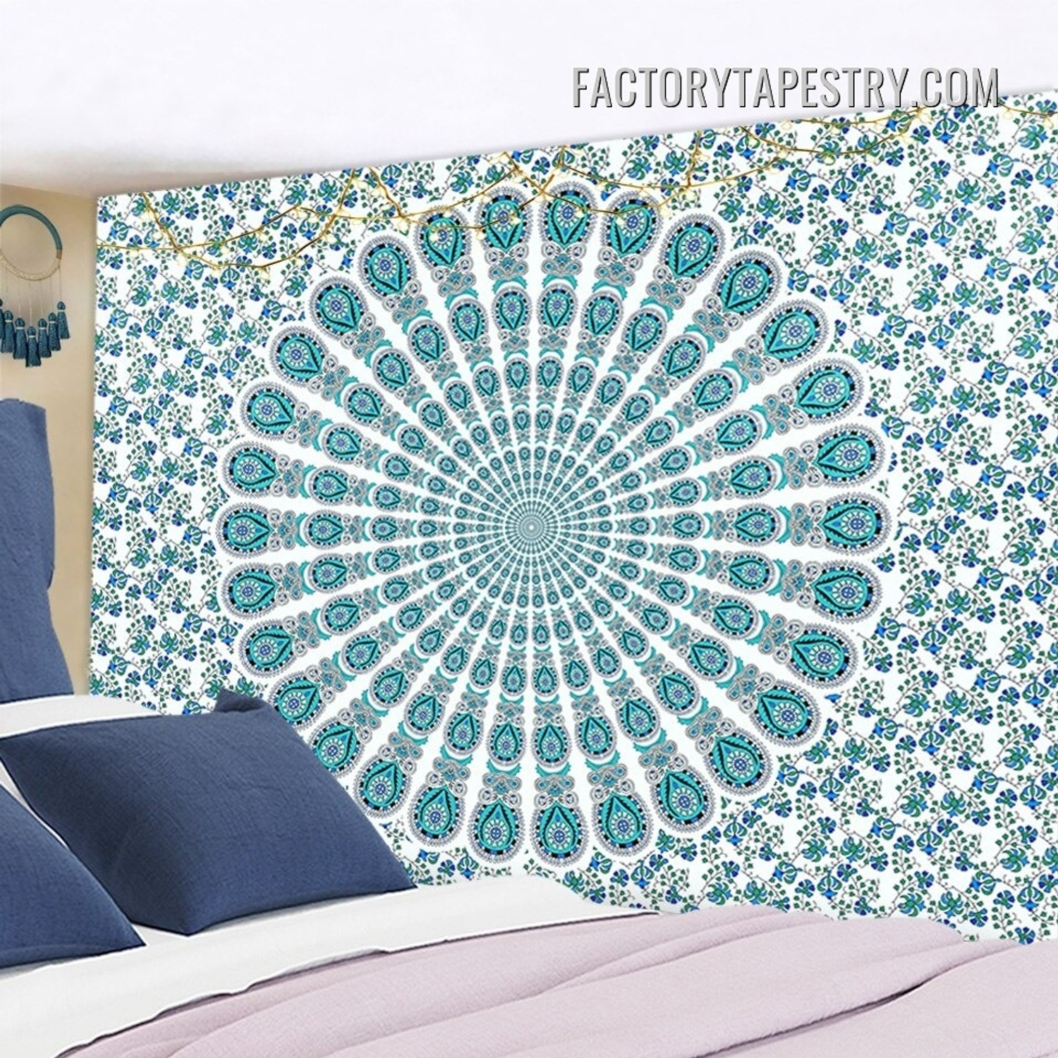 Round Mandala Pattern II Wall Art Tapestry