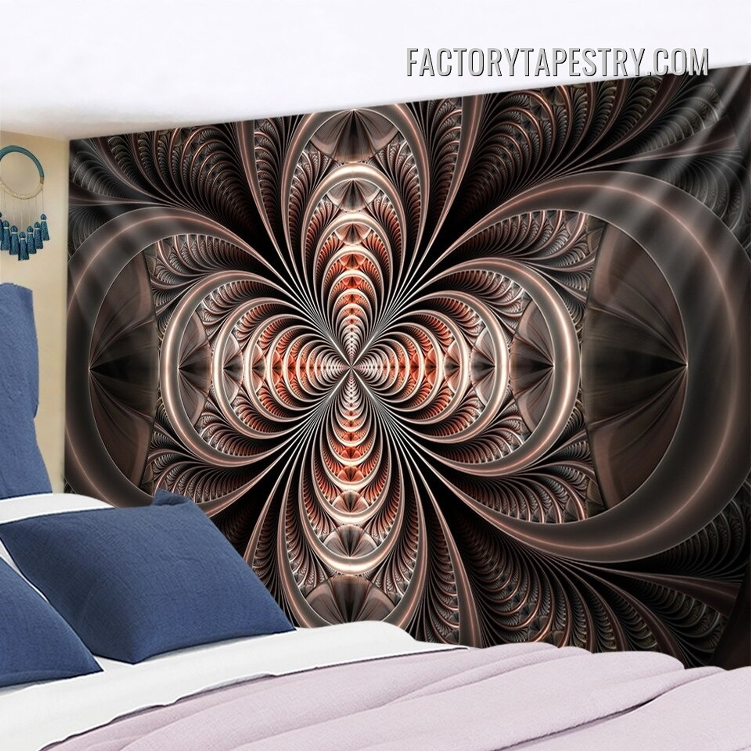 Abstract Motion Waves 3D Pattern Modern Wall Hanging Tapestry