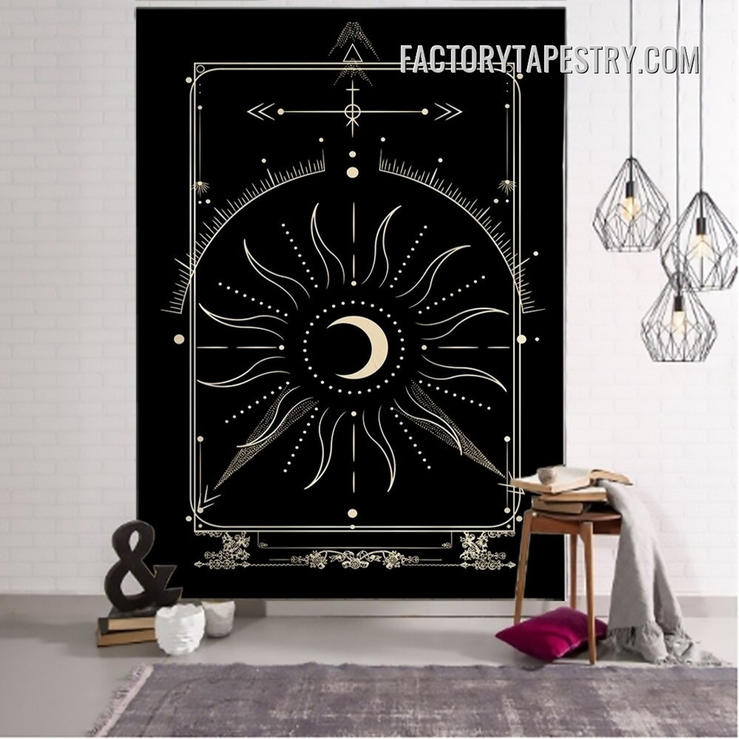 Moon Tapestry Witchcraft Tarot Bohemian Wall Art Decor