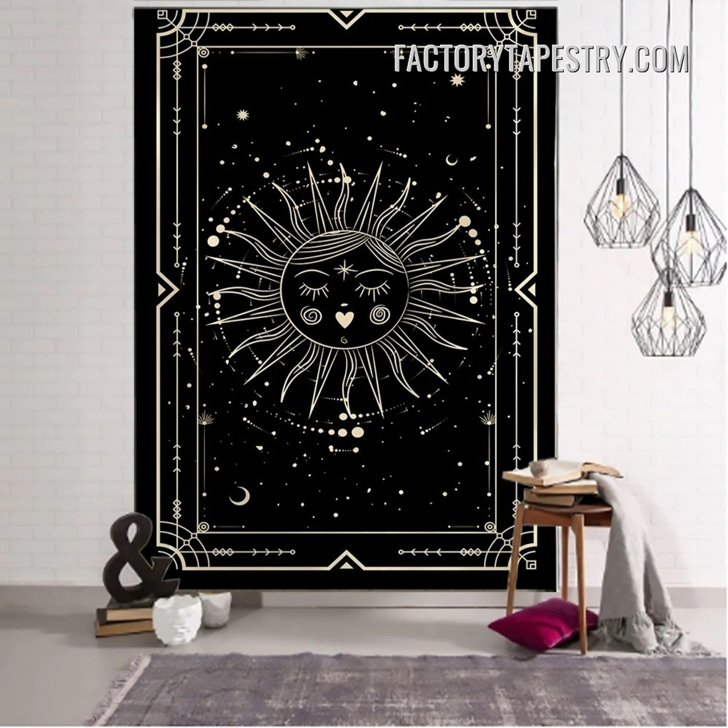 Mandala Sun IV Witchcraft Bohemian Tarot Wall Hanging Tapestry