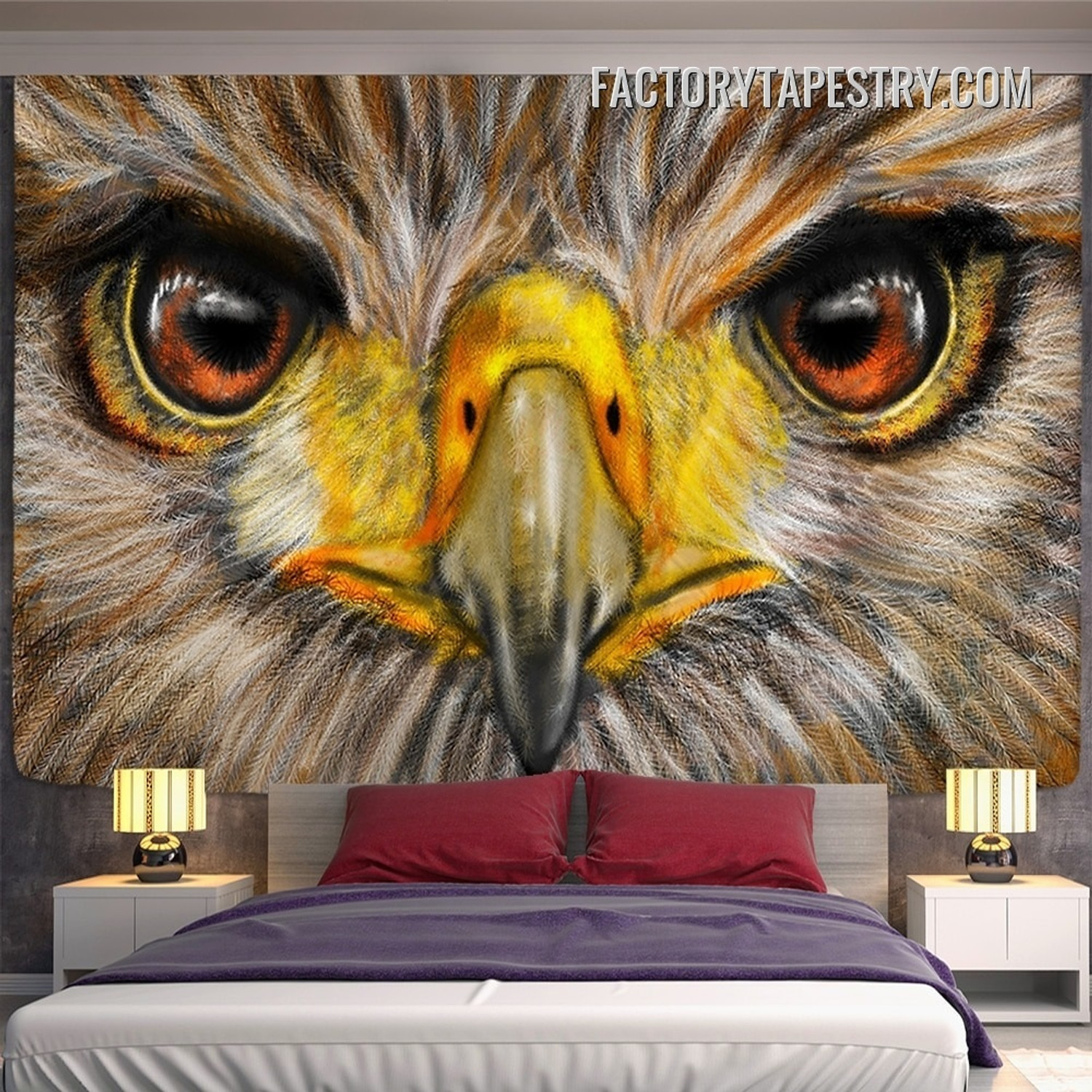 Eagle Close up Bird Modern Wall Decor Tapestry