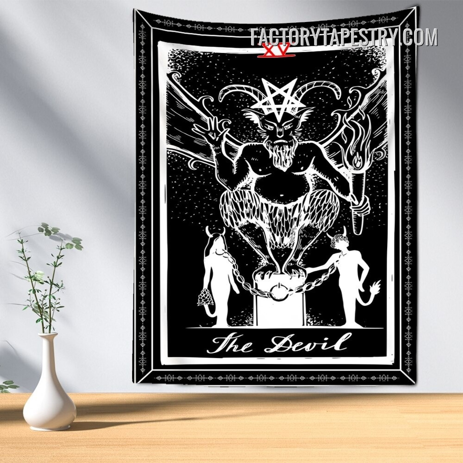 The Devil II Bohemian Tarot Wall Art Tapestry