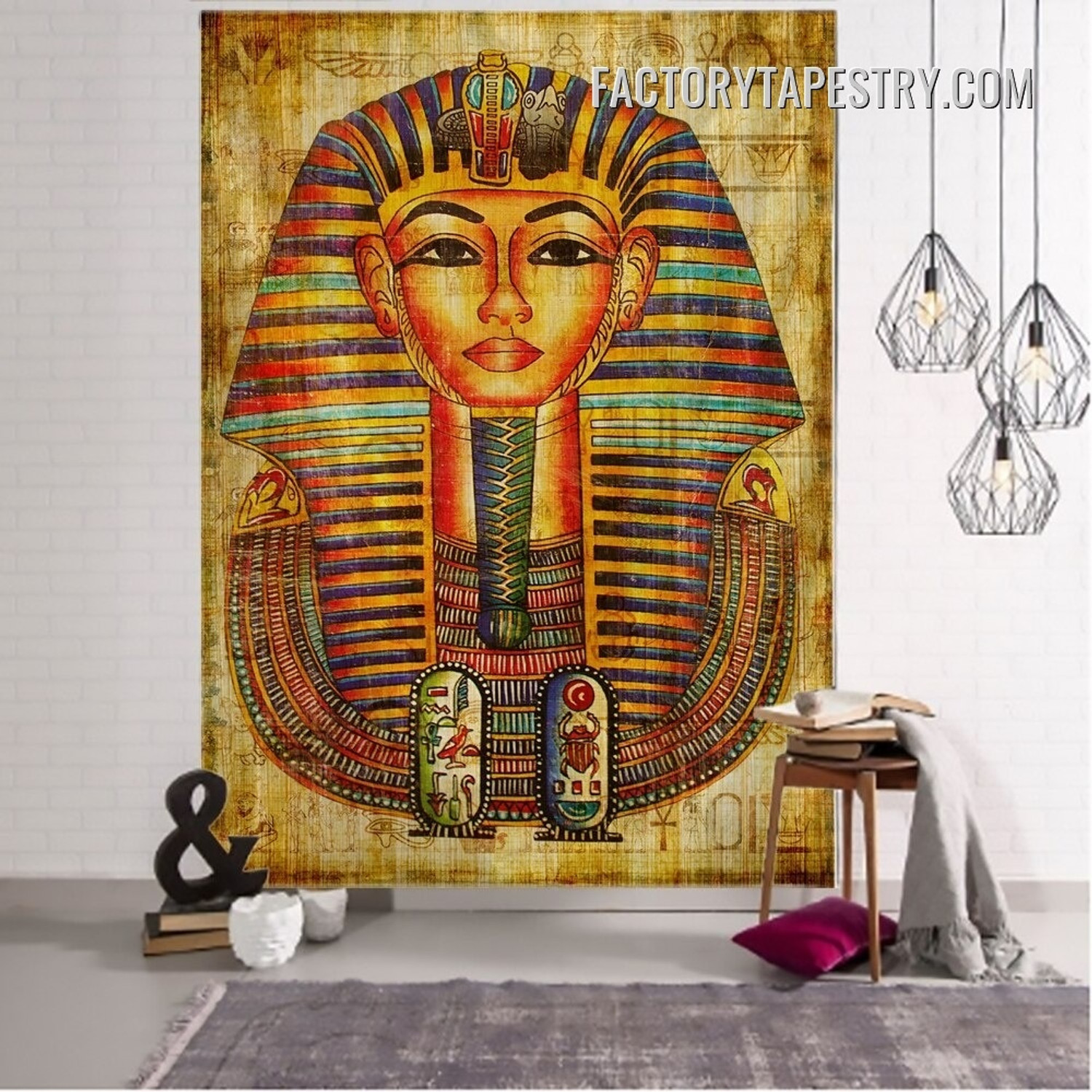 Egyptian Vellum Retro Vintage Wall Hanging Tapestry