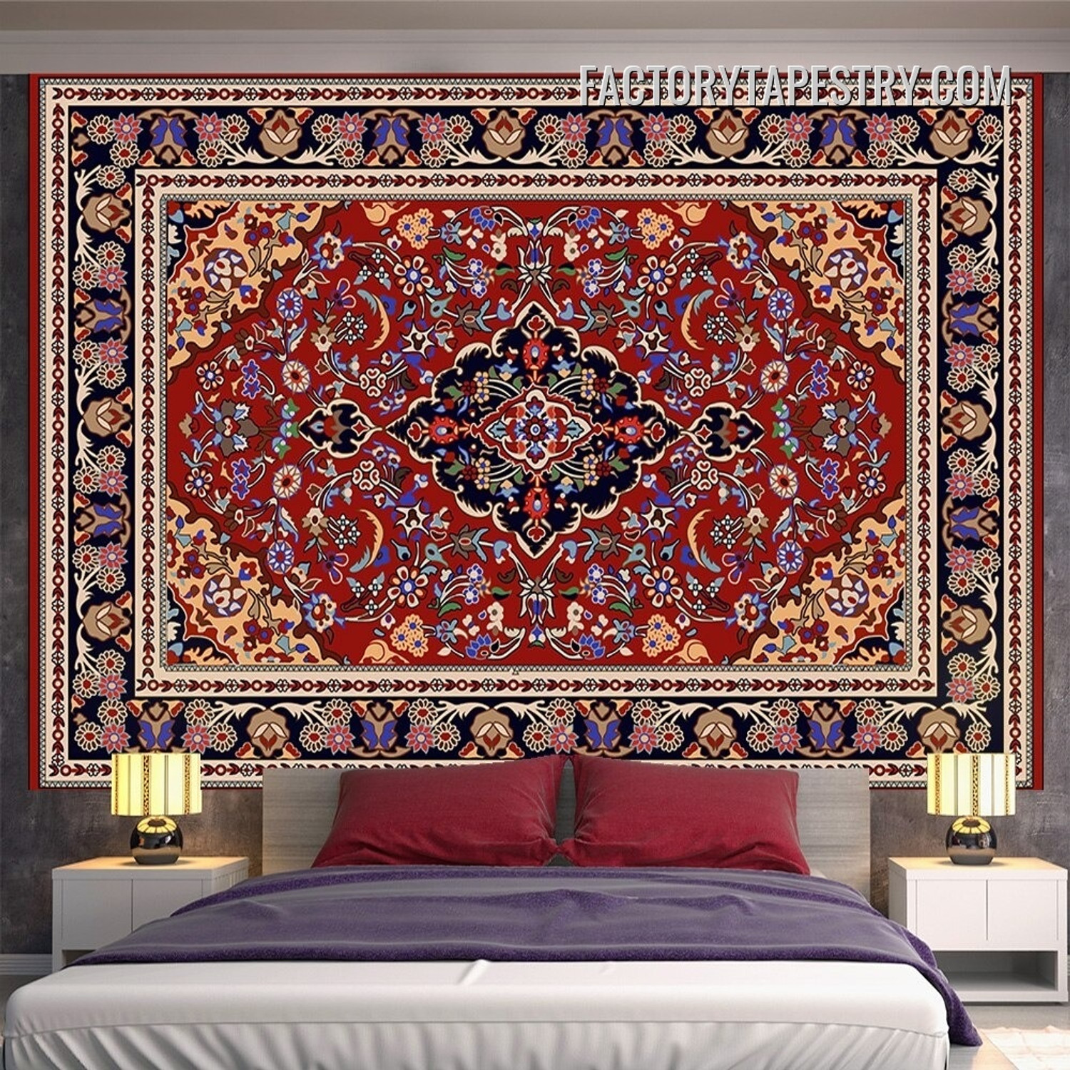 Traditional Persian Embroidery Indian Mandala Vintage Wall Hanging Tapestry