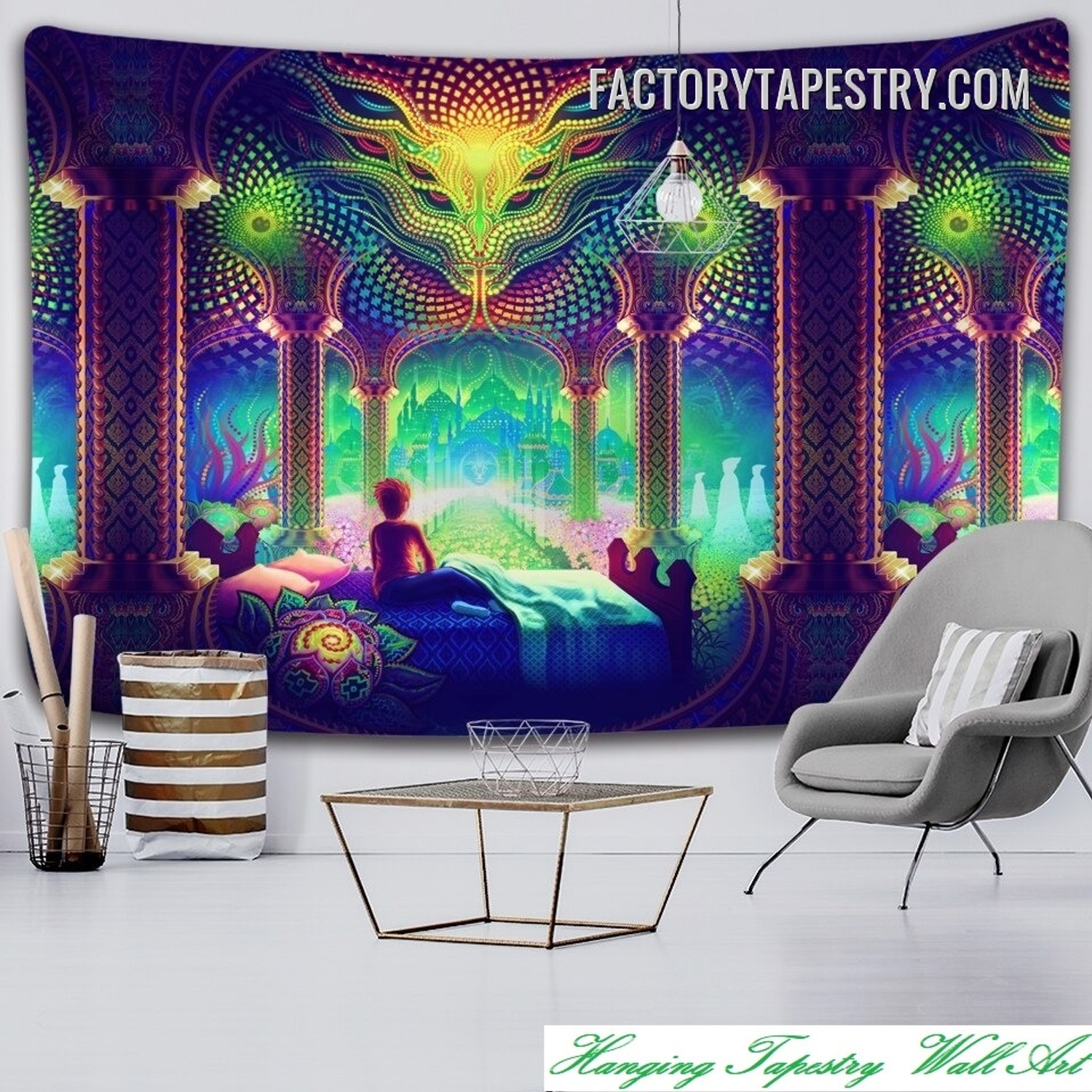 Witchcraft Palace Dream Psychedelic Wall Art Tapestry