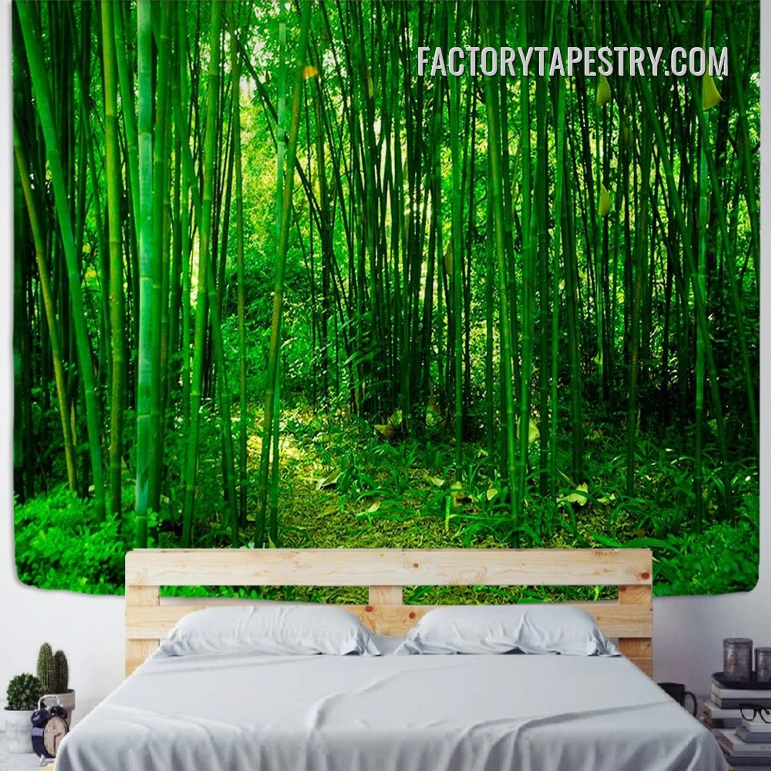 Bamboo Forest I Nature Landscape Modern Wall Decor Tapestry