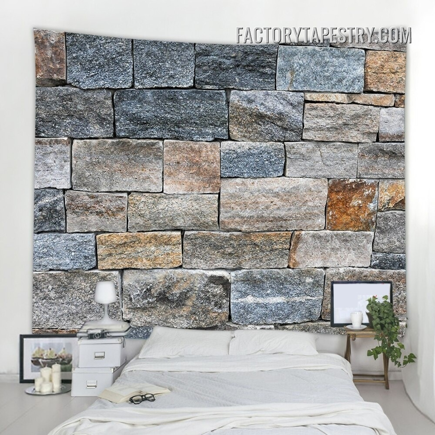 Wall of Stone Psychedelic Wall Decor Tapestry