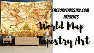 World Map Tapestry Art Video