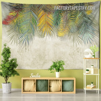 Colorful Leaves I Botanical Modern Wall Hanging Tapestry