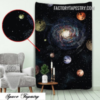 Dark Galaxy Cosmic Psychedelic Wall Hanging Tapestry