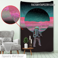 Space Traveler Cosmic Psychedelic Wall Art Tapestry