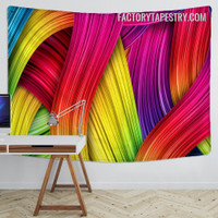 Colorful Lines Abstract Modern Wall Hanging Tapestry