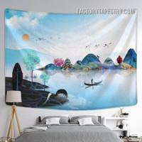 Landscape Tapestry Abstract Nature Modern Decor Hanging
