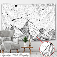 Moon Mountain I Landscape Bohemian Wall Décor Tapestry