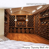 Wine Cellar Architecture Modern Wall Hanging Tapestry