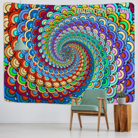 Dappled Abstract Mandala Psychedelic Wall Art Tapestry