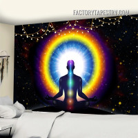 Meditation Man Chakra Spiritual Psychedelic Wall Hanging Tapestry for Bedroom