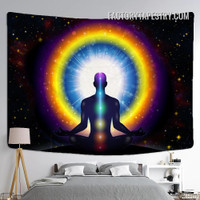 Meditation Man Chakra Spiritual Psychedelic Wall Decor Tapestry for Bedroom