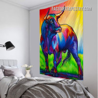 Dapple Bull Abstract Animal Modern Wall Hanging Tapestry for Room Décor