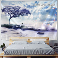 Oak Bodhi Tree Nature Landscape Modern Wall Art Tapestry for Room Décor