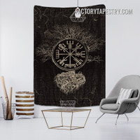 Viking Tree of Life Tarot Bohemian Wall Hanging Tapestry for Home Décor