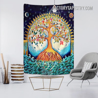 Tree of Life Tapestry Tarot Psychedelic Wall Hanging Tapestries for Home Décor