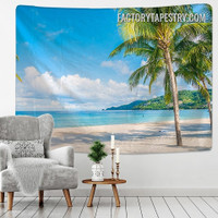 Beach View Tapestry Nature Landscape Modern Wall Art Tapestries for Home Décor