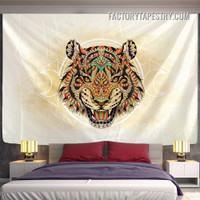 Tiger Mandala Tapestry Animal Pattern Wall Hanging Tapestries for Bedroom