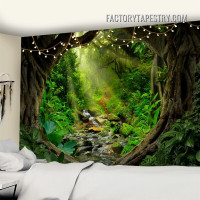 Deep Tropical Jungle Nature Landscape Modern Wall Art Tapestry for Living Room Home Dorm