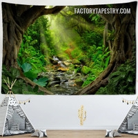 Deep Tropical Jungle Nature Landscape Modern Wall Decor Tapestry for Living Room Home Dorm