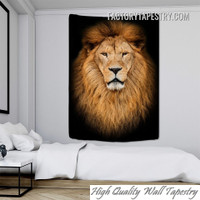 Lion Face Animal Modern Wall Art Tapestry for Home Dorm