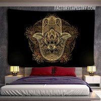 Hamsa Tapestry I Spiritual Psychedelic Mandala Wall Art Tapestries for Bedroom