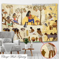 Ancient Egypt Tapestry Medieval Retro Wall Art Tapestries for Home Dorm Living Room Decor