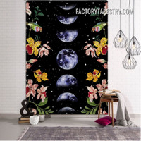 Starry Sky II Floral Psychedelic Tapestry Wall Hanging