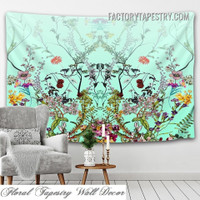 Herbs Plant Botanical Wild Flowers Retro Wall Hanging Tapestry for Living Room Bedroom Dorm Home Decor